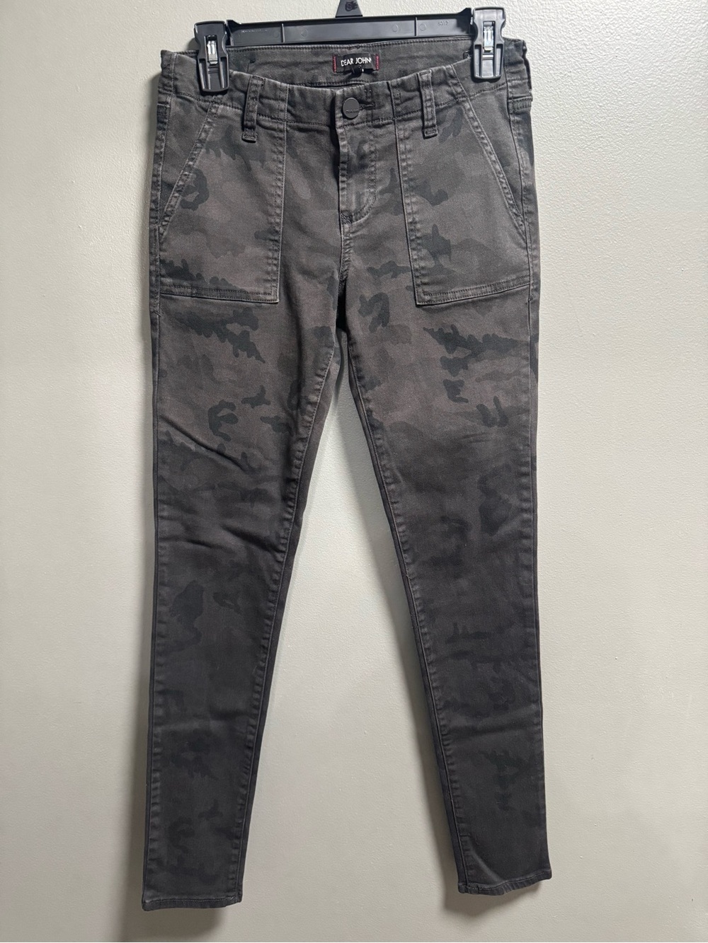 Dear John Joyrich Ankle Comfort Skinny Jean Black Ombré Camo 28